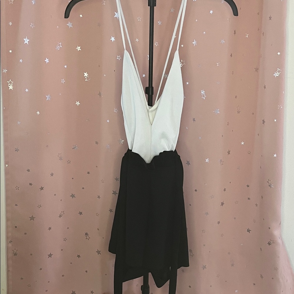 Fashion Nova Black and White Romper